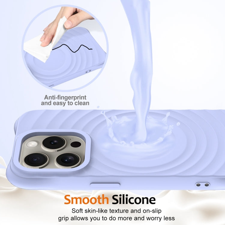 For iPhone 13 Pro Wave Texture MagSafe Magnetic Liquid Silicone Phone Case