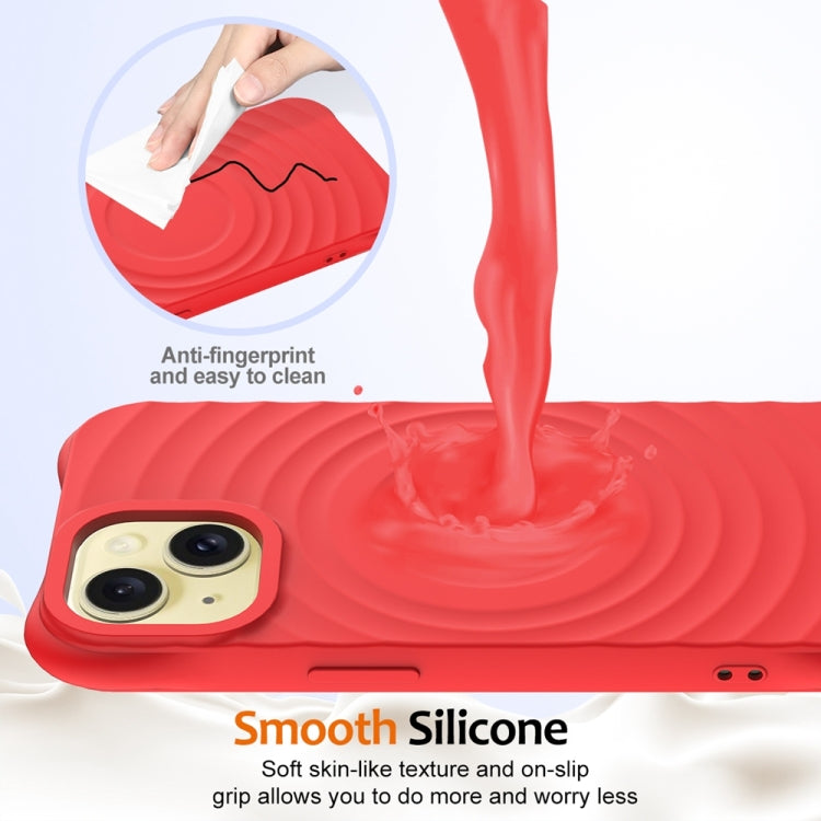 For iPhone 13 Wave Texture MagSafe Magnetic Liquid Silicone Phone Case