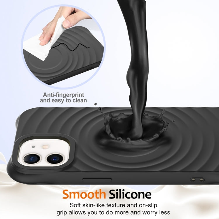 For iPhone 12 Wave Texture MagSafe Magnetic Liquid Silicone Phone Case