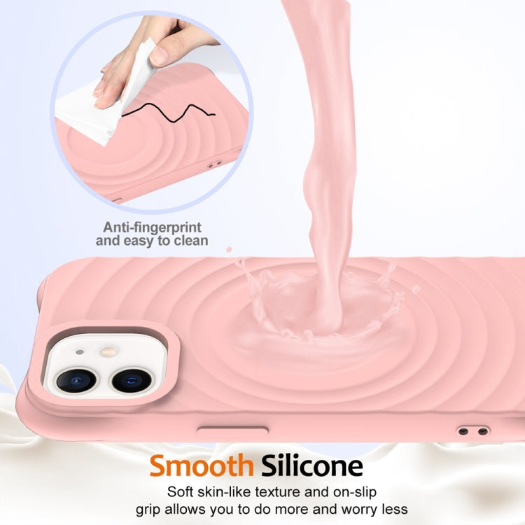 For iPhone 12 Wave Texture MagSafe Magnetic Liquid Silicone Phone Case