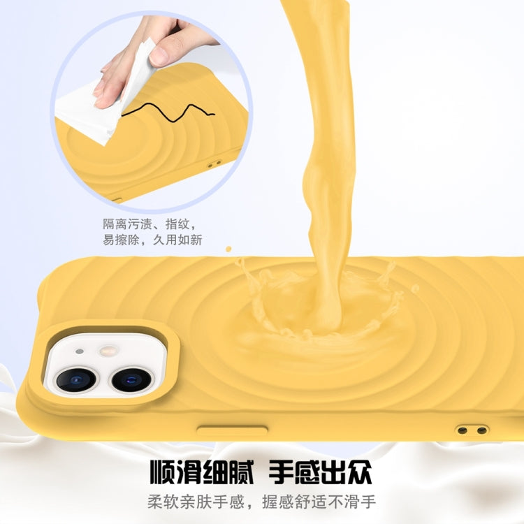 For iPhone 12 mini Wave Texture MagSafe Magnetic Liquid Silicone Phone Case