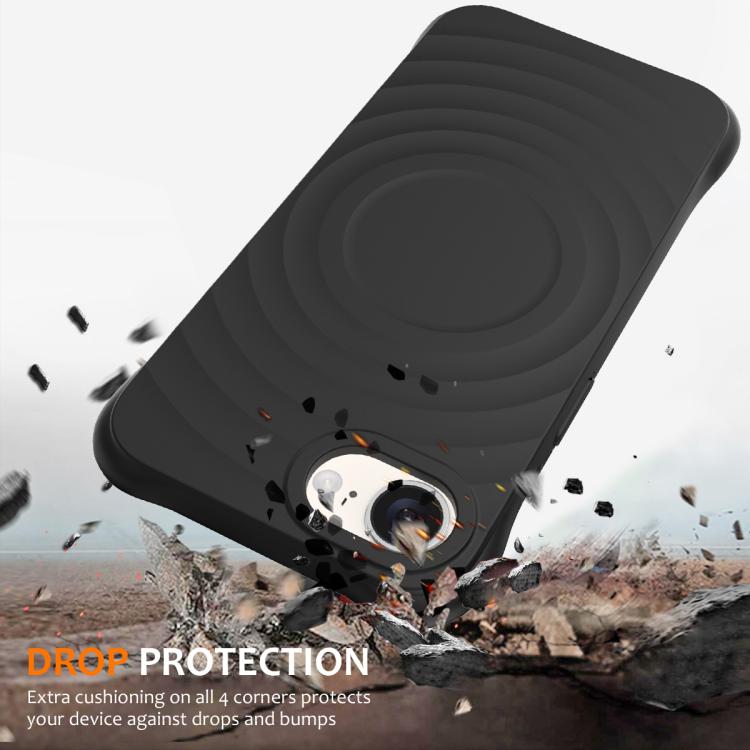 For iPhone 17e / 16e Wave Texture MagSafe Magnetic Liquid Silicone Phone Case
