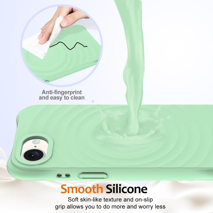 For iPhone 17e / 16e Wave Texture MagSafe Magnetic Liquid Silicone Phone Case