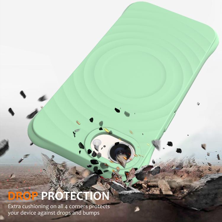 For iPhone 17e / 16e Wave Texture MagSafe Magnetic Liquid Silicone Phone Case