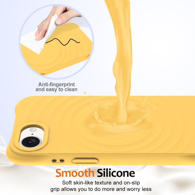 For iPhone 17e / 16e Wave Texture MagSafe Magnetic Liquid Silicone Phone Case