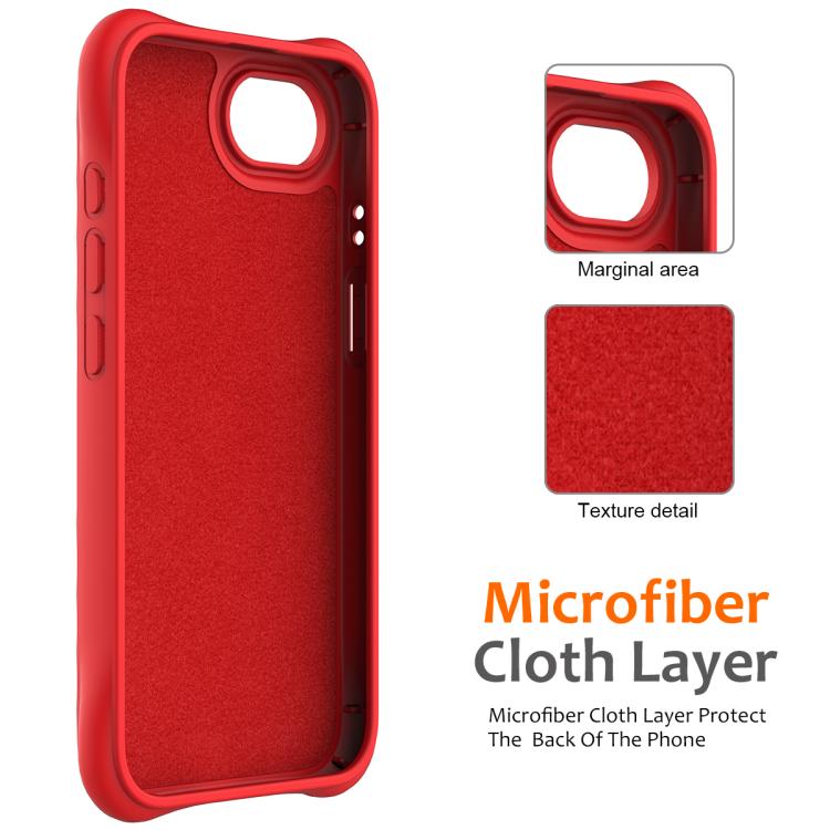 For iPhone 17e / 16e Wave Texture MagSafe Magnetic Liquid Silicone Phone Case