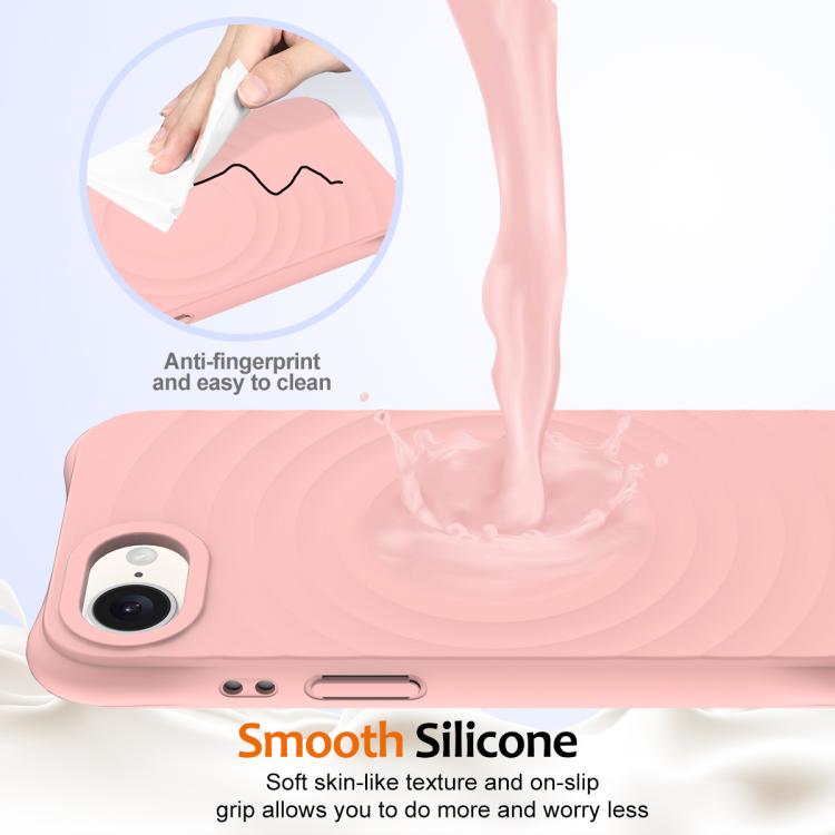 For iPhone 17e / 16e Wave Texture MagSafe Magnetic Liquid Silicone Phone Case