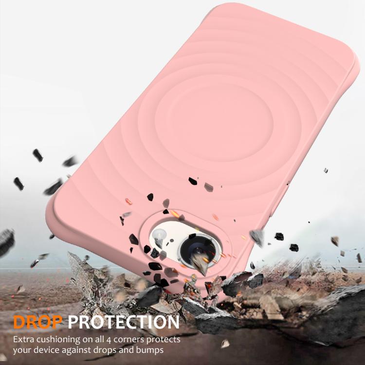 For iPhone 17e / 16e Wave Texture MagSafe Magnetic Liquid Silicone Phone Case