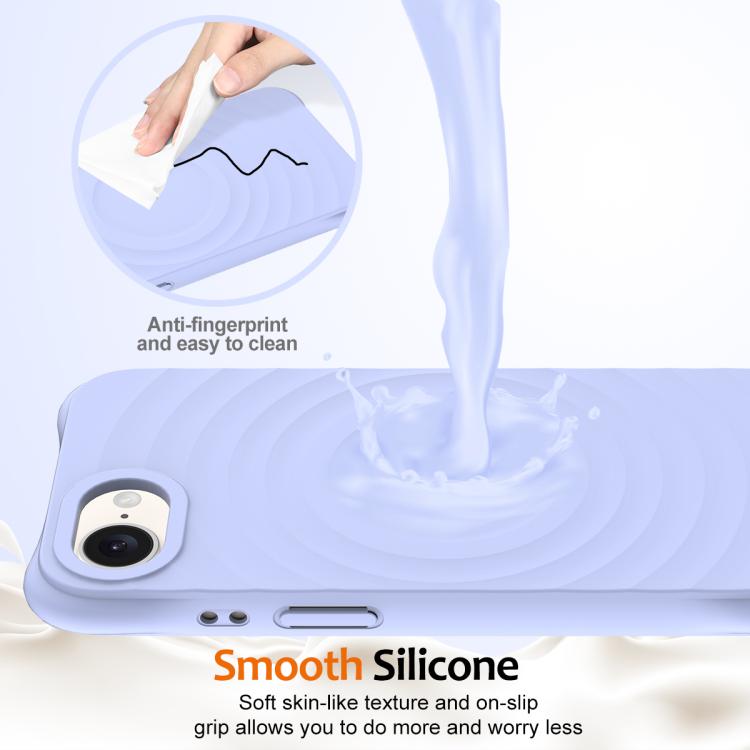 For iPhone 17e / 16e Wave Texture MagSafe Magnetic Liquid Silicone Phone Case