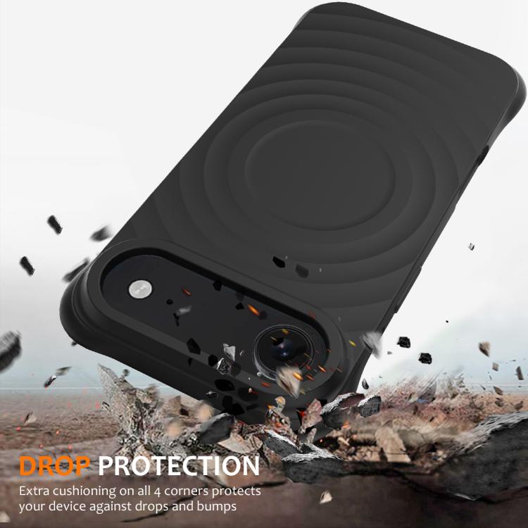 For iPhone Air Wave Texture MagSafe Magnetic Liquid Silicone Phone Case