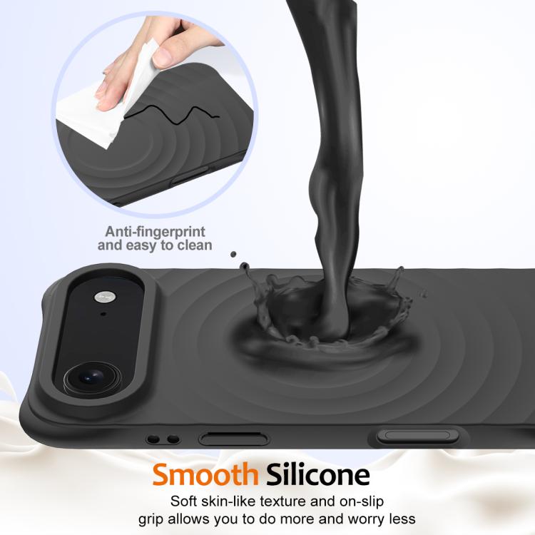 For iPhone Air Wave Texture MagSafe Magnetic Liquid Silicone Phone Case