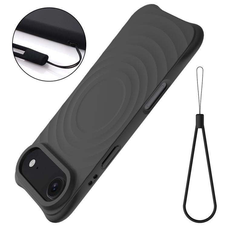 For iPhone Air Wave Texture MagSafe Magnetic Liquid Silicone Phone Case