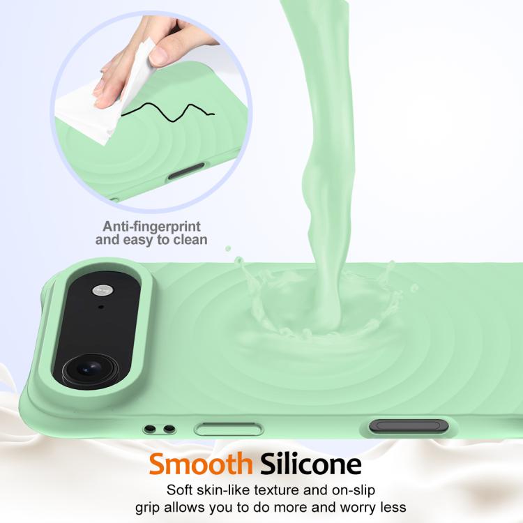 For iPhone Air Wave Texture MagSafe Magnetic Liquid Silicone Phone Case