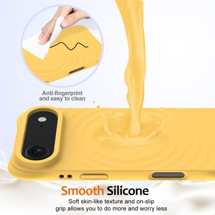 For iPhone Air Wave Texture MagSafe Magnetic Liquid Silicone Phone Case