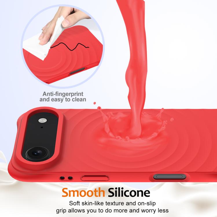 For iPhone Air Wave Texture MagSafe Magnetic Liquid Silicone Phone Case