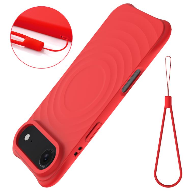 For iPhone Air Wave Texture MagSafe Magnetic Liquid Silicone Phone Case