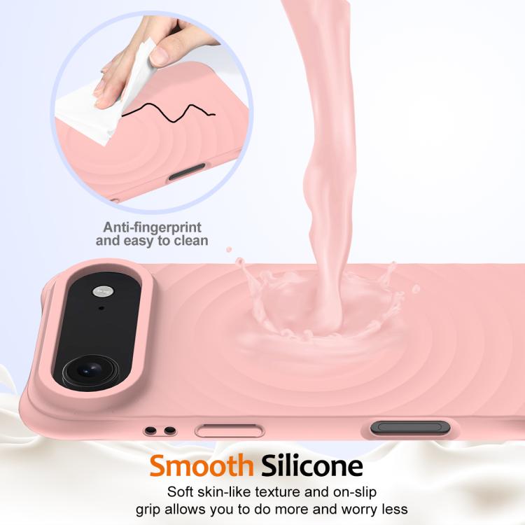 For iPhone Air Wave Texture MagSafe Magnetic Liquid Silicone Phone Case