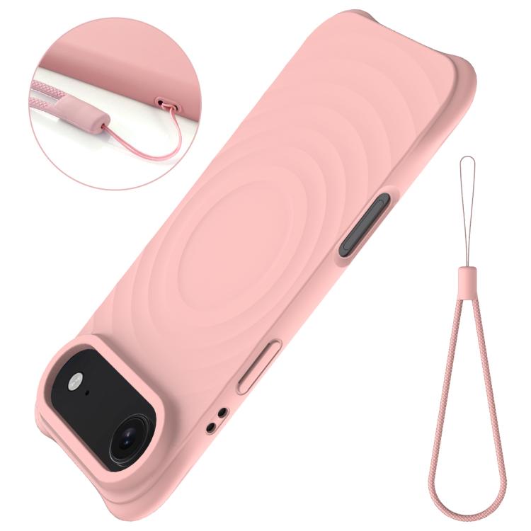 For iPhone Air Wave Texture MagSafe Magnetic Liquid Silicone Phone Case