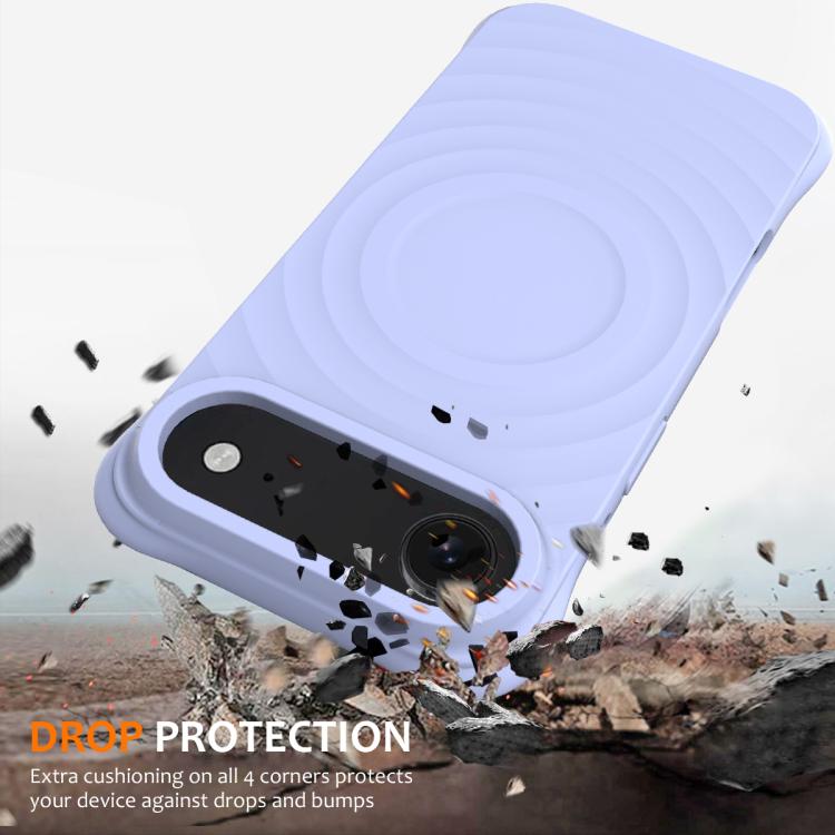 For iPhone Air Wave Texture MagSafe Magnetic Liquid Silicone Phone Case