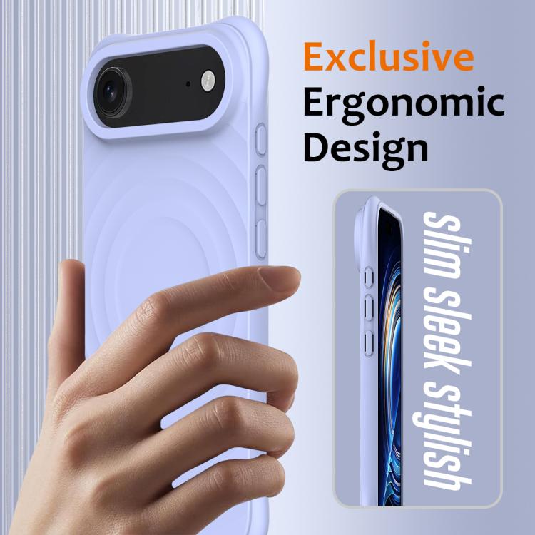 For iPhone Air Wave Texture MagSafe Magnetic Liquid Silicone Phone Case