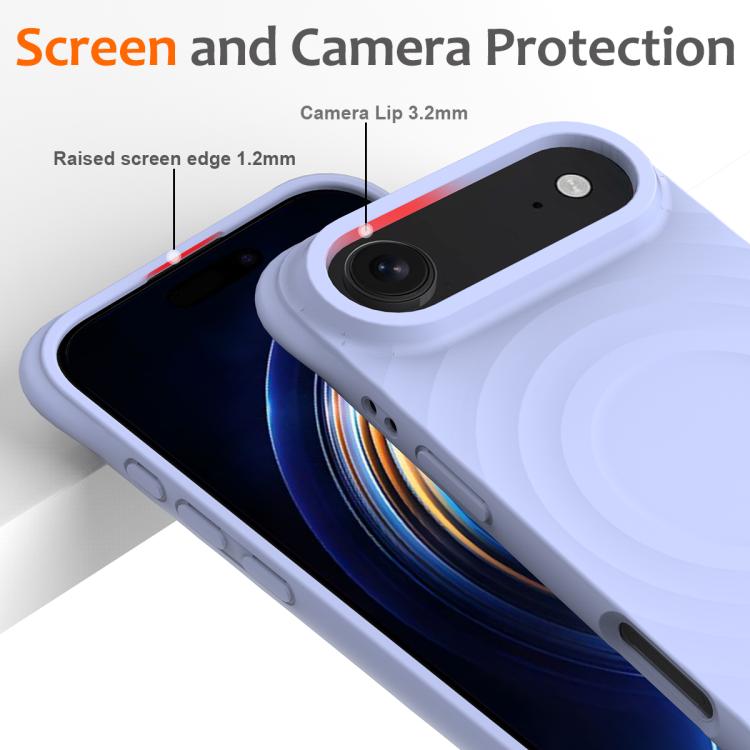 For iPhone Air Wave Texture MagSafe Magnetic Liquid Silicone Phone Case
