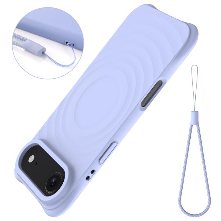 For iPhone Air Wave Texture MagSafe Magnetic Liquid Silicone Phone Case