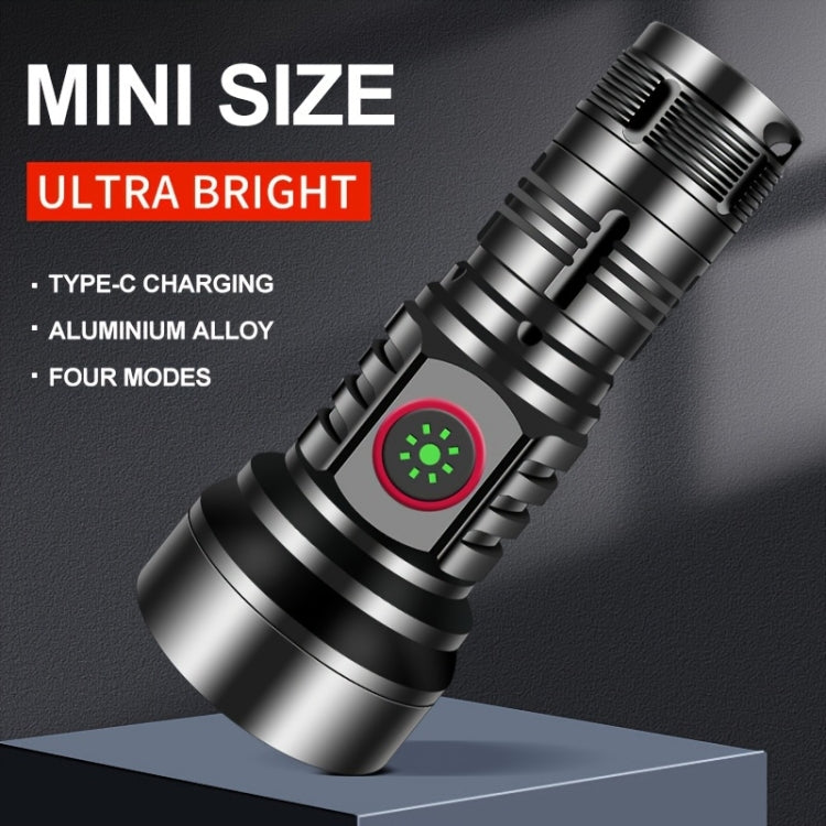 819 T20 1000LM USB Rechargeable LED Flashlight Not Battery - Black