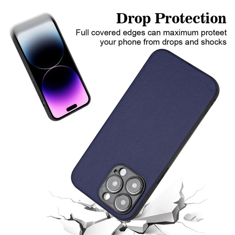 For iPhone 15 Pro Max R20 Leather Pattern Phone Single Case