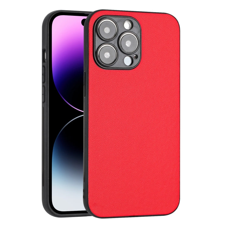 For iPhone 15 Pro Max R20 Leather Pattern Phone Single Case