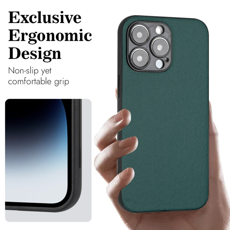 For iPhone 15 Pro R20 Leather Pattern Phone Single Case