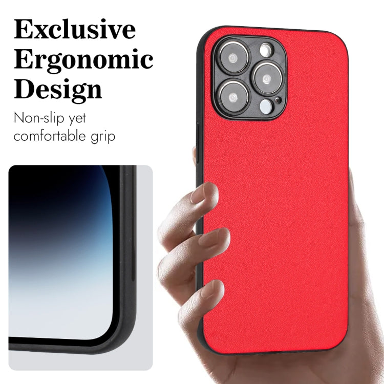 For iPhone 15 Pro R20 Leather Pattern Phone Single Case