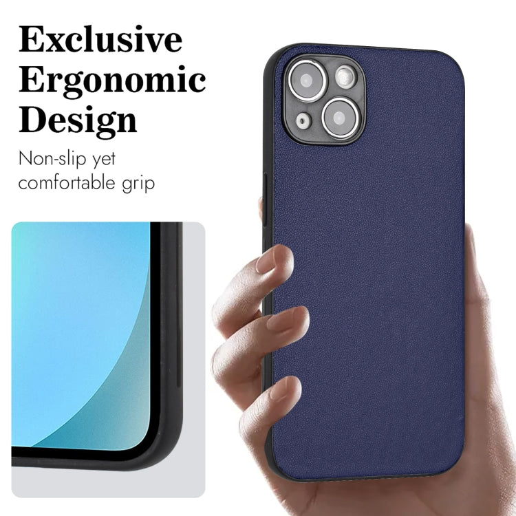 For iPhone 15 Plus R20 Leather Pattern Phone Single Case