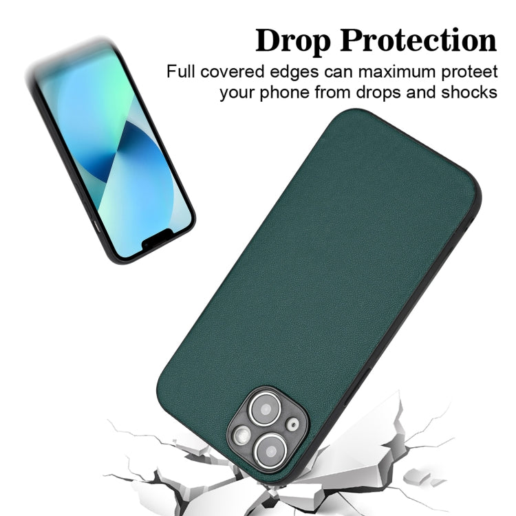 For iPhone 15 R20 Leather Pattern Phone Single Case