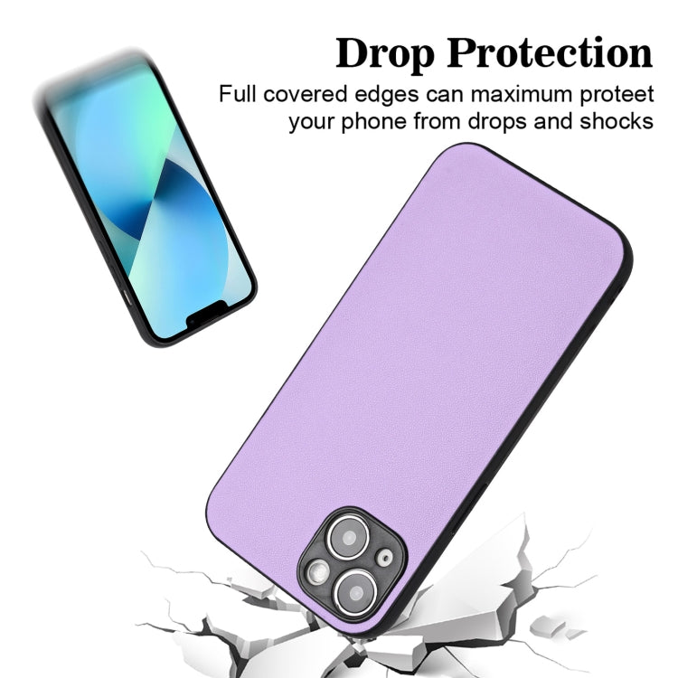 For iPhone 15 R20 Leather Pattern Phone Single Case