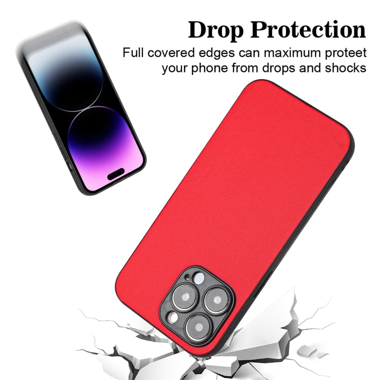 For iPhone 13 Pro R20 Leather Pattern Phone Single Case