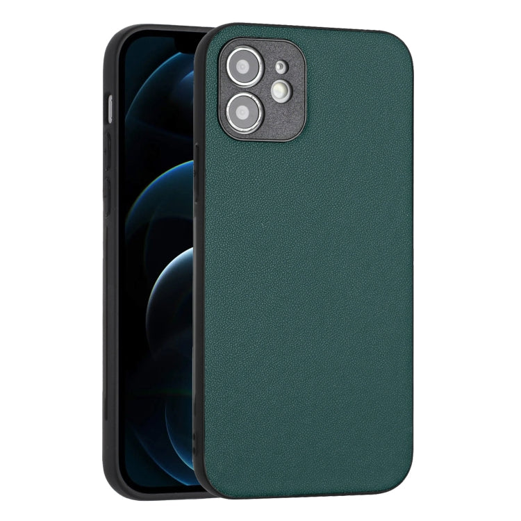 For iPhone 12 R20 Leather Pattern Phone Single Case