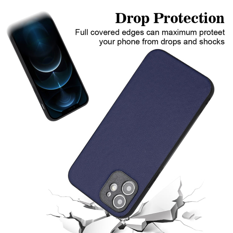 For iPhone 12 R20 Leather Pattern Phone Single Case