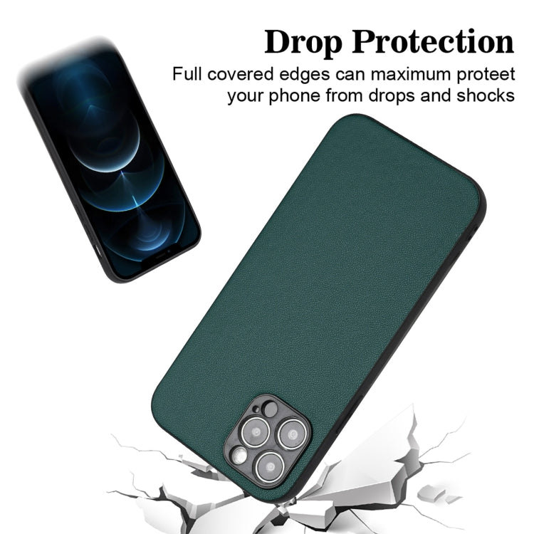 For iPhone 12 Pro R20 Leather Pattern Phone Single Case