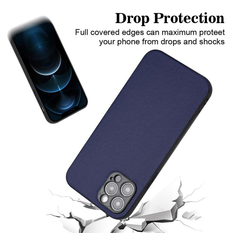 For iPhone 12 Pro R20 Leather Pattern Phone Single Case