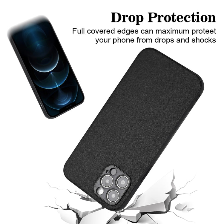 For iPhone 12 Pro R20 Leather Pattern Phone Single Case
