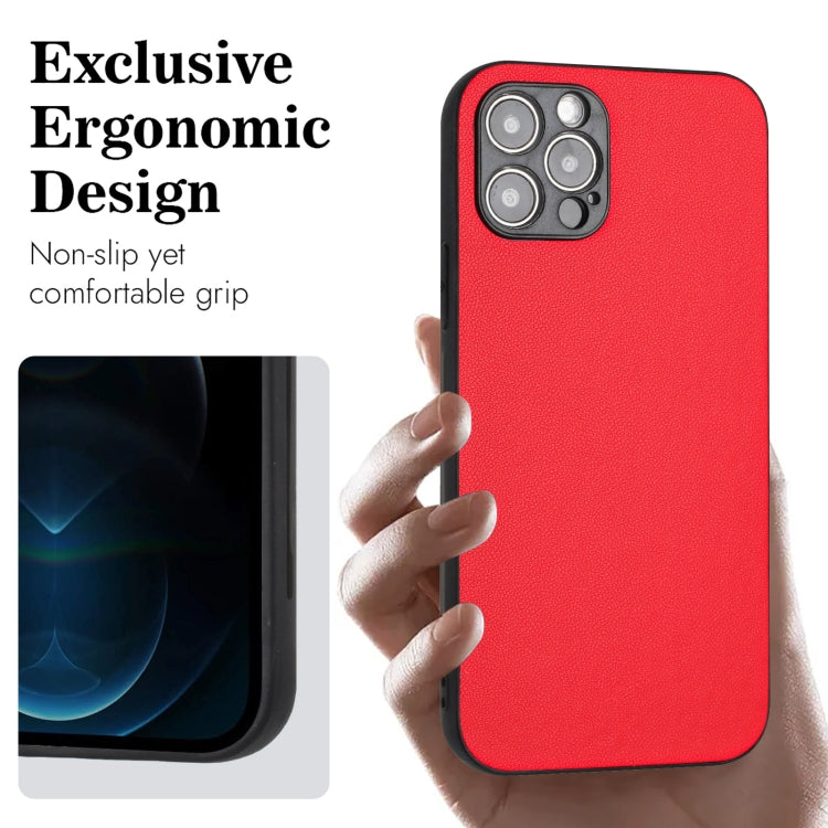 For iPhone 12 Pro R20 Leather Pattern Phone Single Case