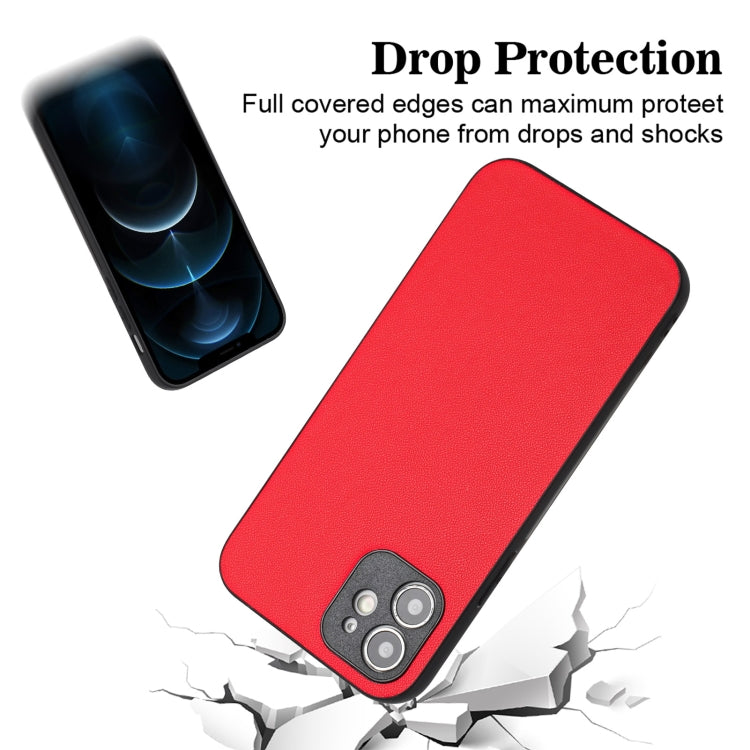 For iPhone 12 mini R20 Leather Pattern Phone Single Case