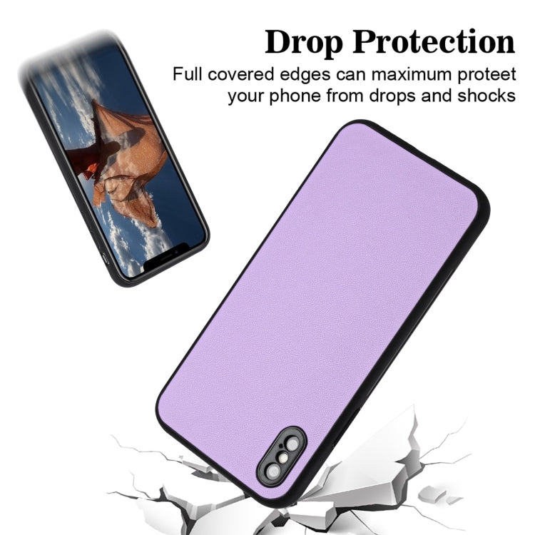 For iPhone XS / X R20 Leather Pattern Phone Single Case