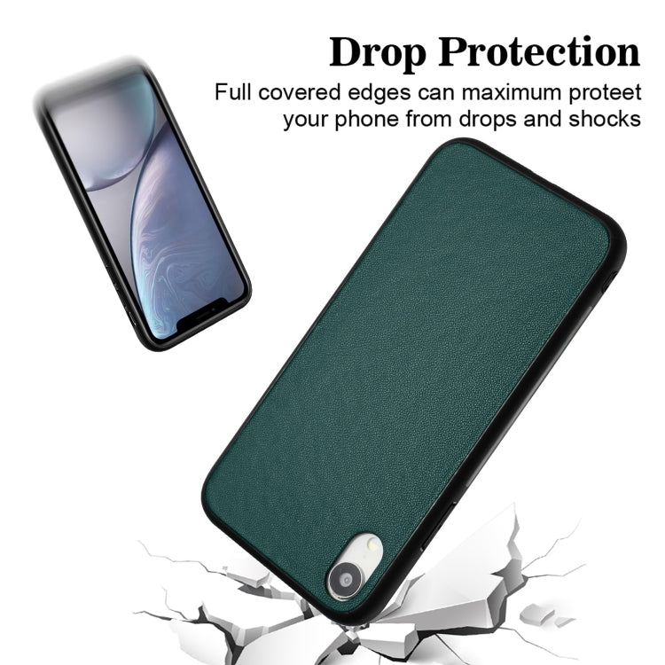 For iPhone XR R20 Leather Pattern Phone Single Case