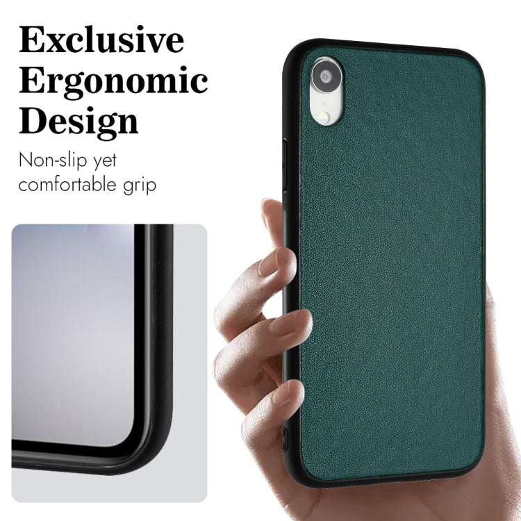 For iPhone XR R20 Leather Pattern Phone Single Case