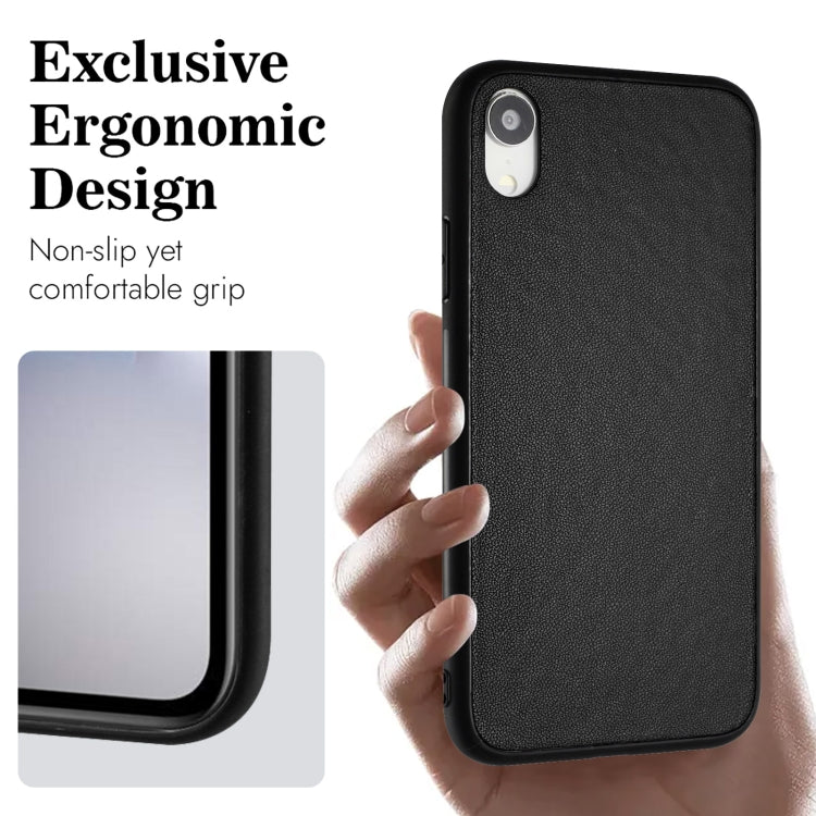 For iPhone XR R20 Leather Pattern Phone Single Case