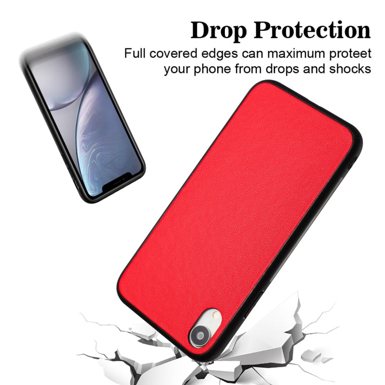 For iPhone XR R20 Leather Pattern Phone Single Case