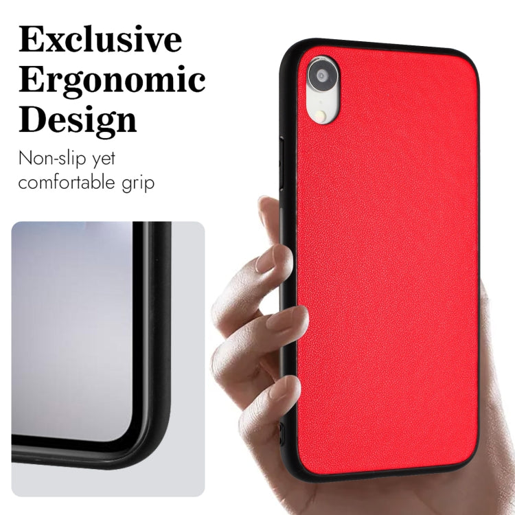 For iPhone XR R20 Leather Pattern Phone Single Case