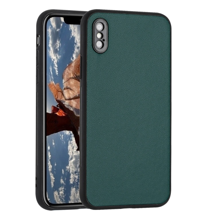 For iPhone XS Max R20 Leather Pattern Phone Single Case