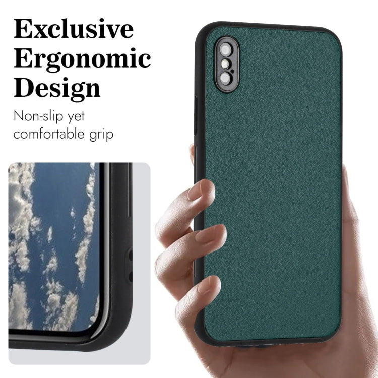 For iPhone XS Max R20 Leather Pattern Phone Single Case